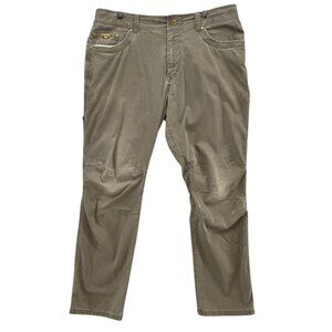 Kuhl Revolvr Rogue Pants Mens Olive Green Vintage Patina Dye Straight Size 38x32